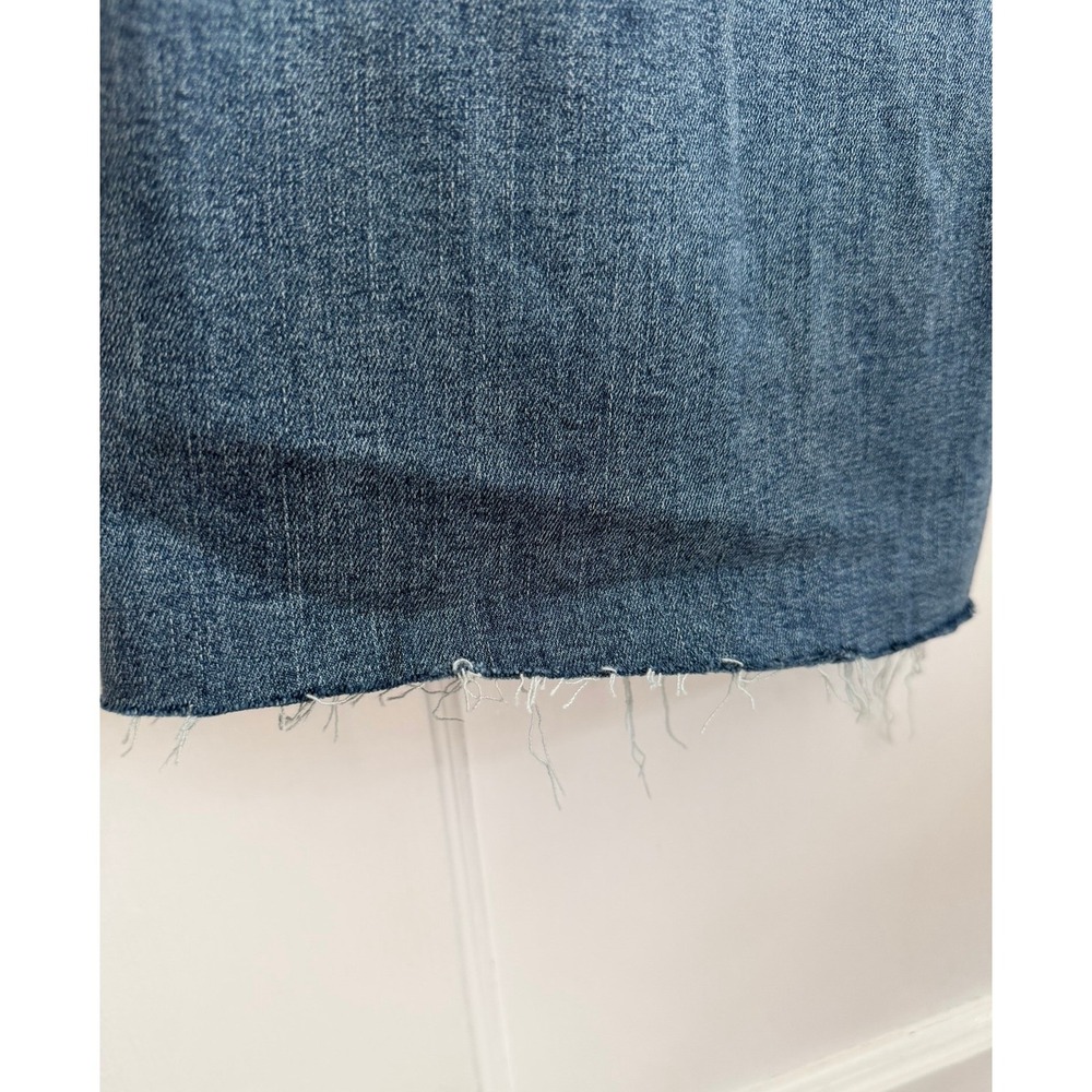 KUT from the Kloth Jeans Women 16 Wide Leg Raw Hem Medium Wash Denim - Picture 4 of 4